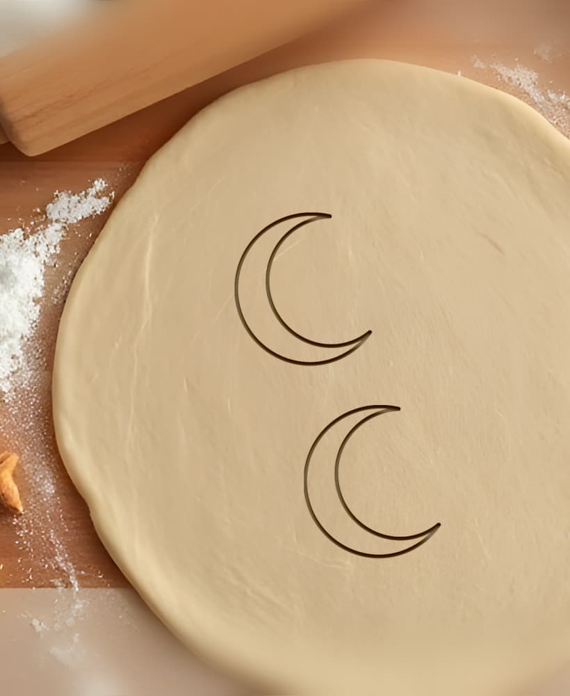 Moon Cookie Cutter, Biscuit Cutter 3d model