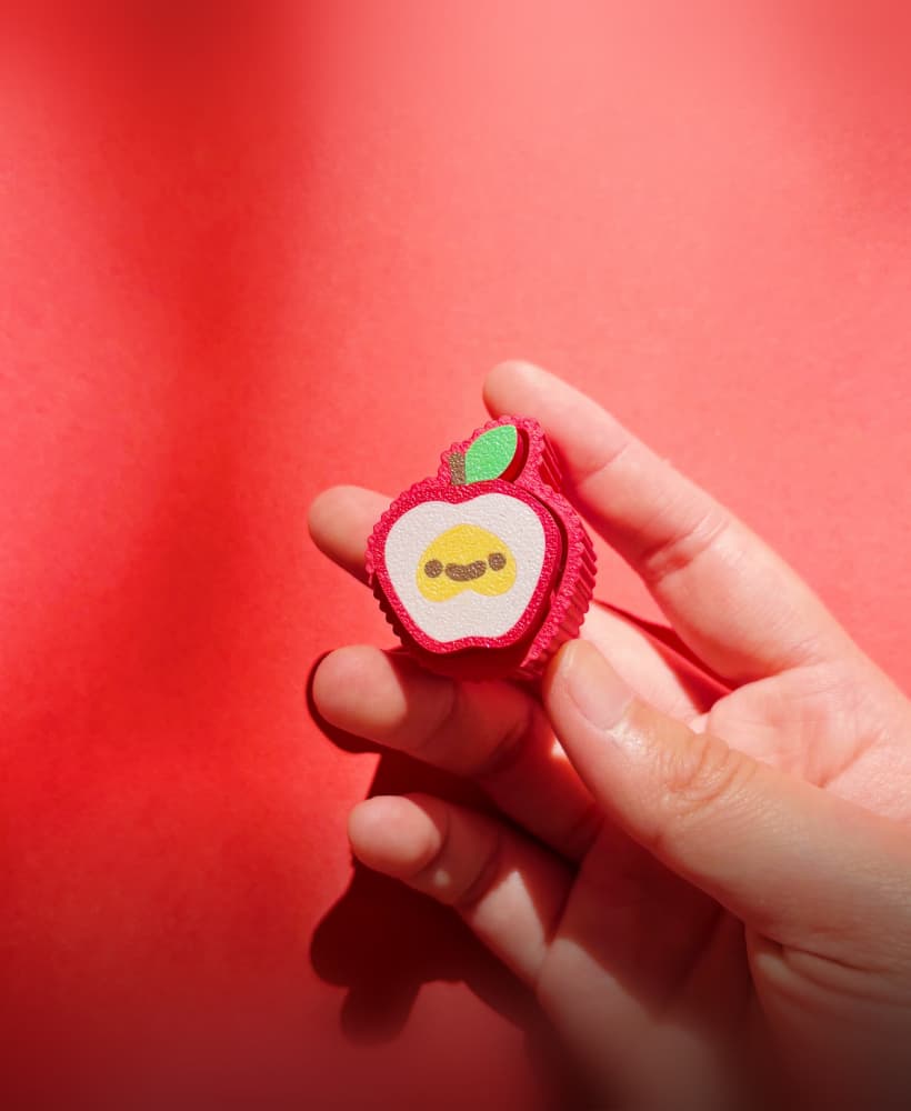 Cute Clicker Fruits Collection | No AMS | Print-in-place | Support-free 3d model
