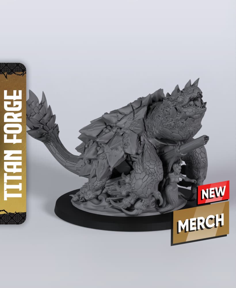 Dragon Turtle - With Free Dragon Warhammer - 5e DnD Inspired for RPG and Wargamers 3d model