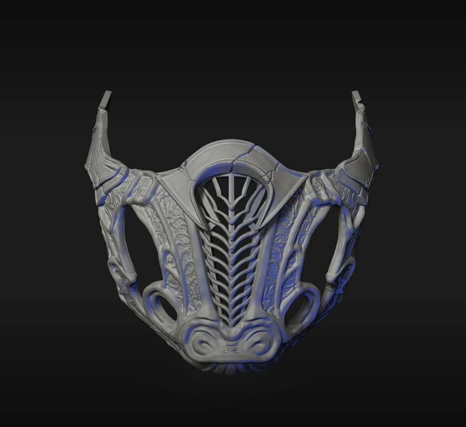 Sub Zero Mask from Mortal Kombat 3d model