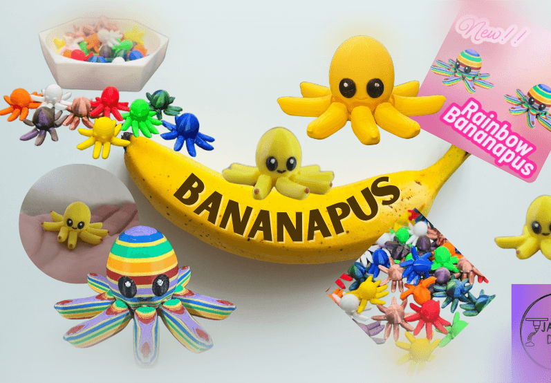 Bananapus-- Banana Octopus Flexi 3d model