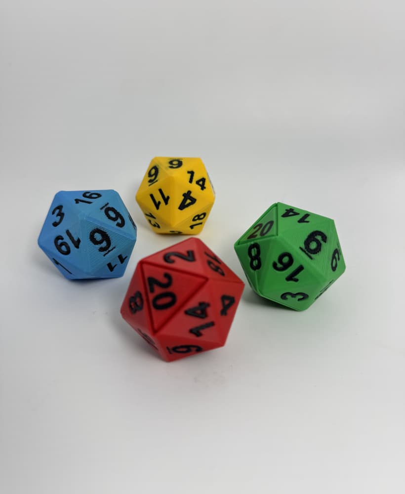 D20 Fidget Clicker 3d model