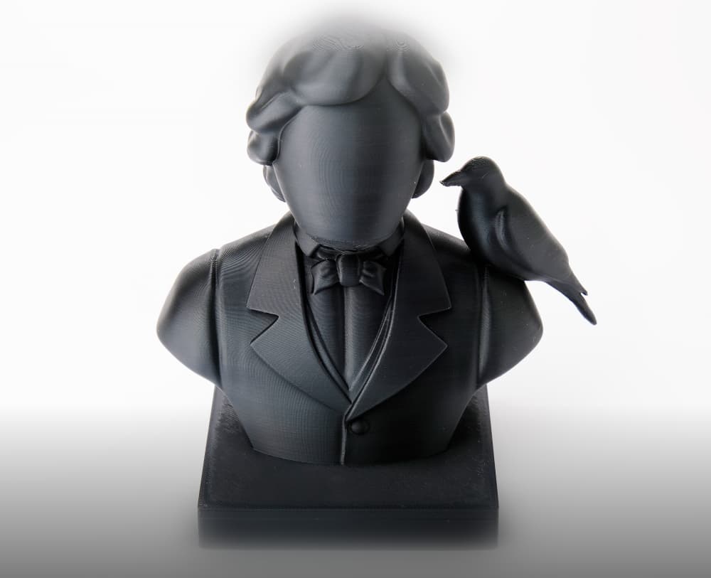 The Raven and the Poet – Edgar Allan Poe Bust 3d model
