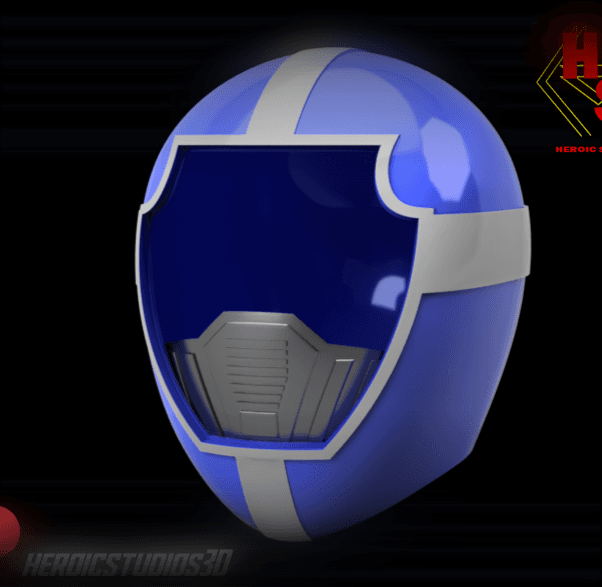 Blue Lightspeed Rescue Helmet 3d model