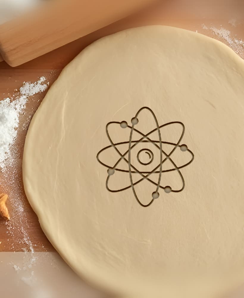 Atom Cookie Cutter, Biscuit Cutter 3d model