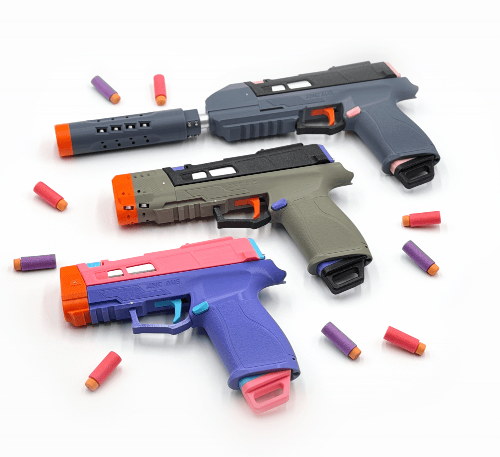 Znc Aus - Functional Nerf Blaster - Part Variants 3d model