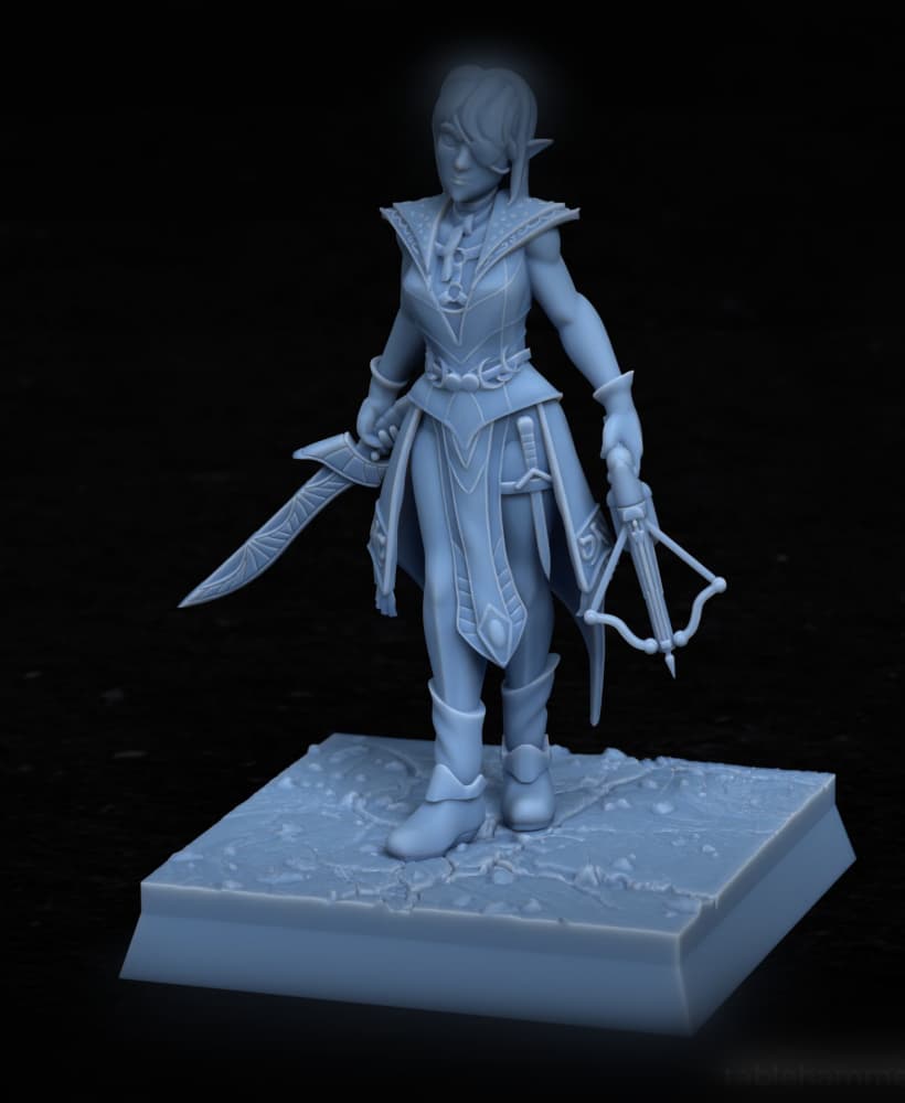 Arithmea - Elf Demon Huntress 3d model