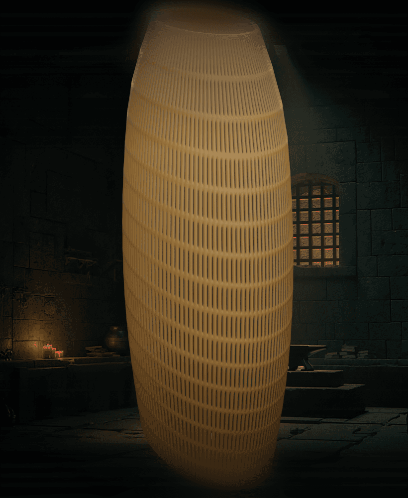 Flattened Cylinder Mesh Vase 3d model