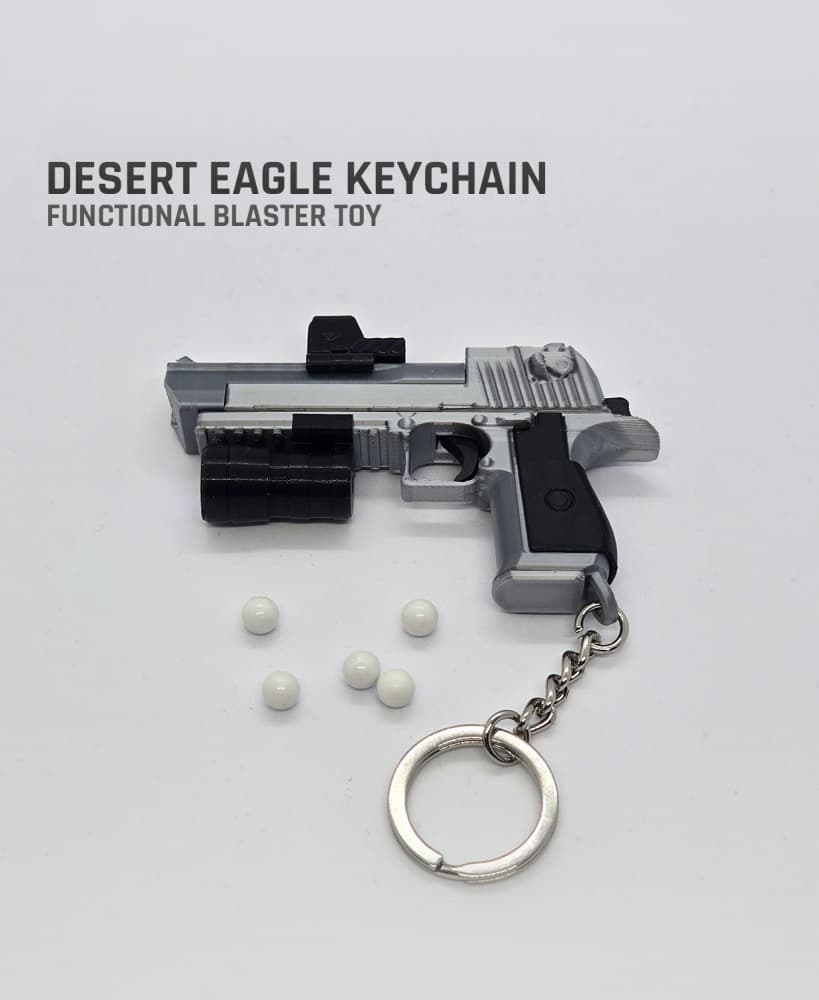Desert Eagle Keychain — Functional Blaster Toy 3d model