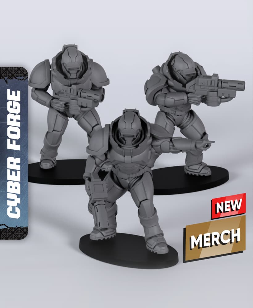 Space Force - With Free Cyberpunk Warhammer - 40k Sci-Fi Gift Ideas for RPG and Wargamers 3d model