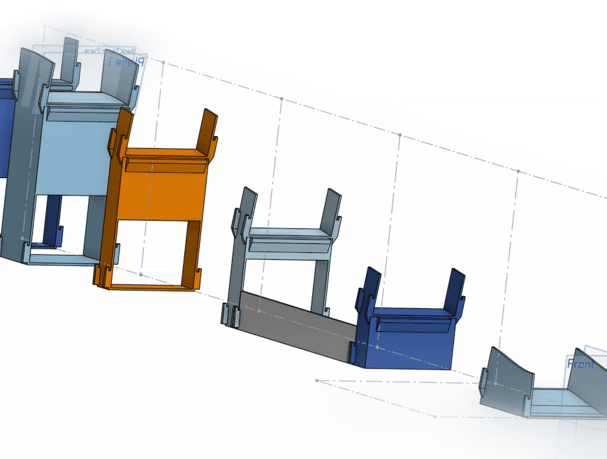 Modular Single Lane Ramp Set 3d model