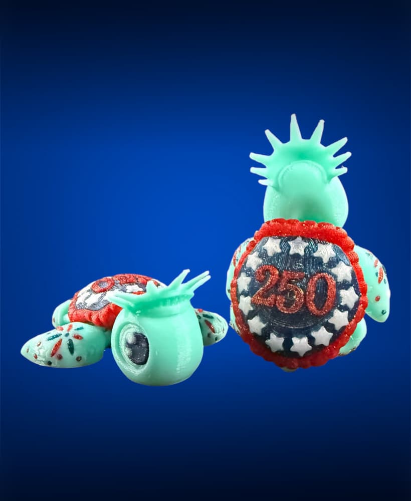250th Anniversary USA Turtle 3d model