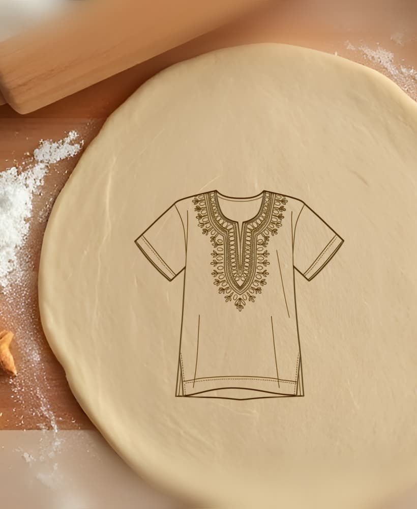 Africa Dashiki Cookie Cutter, Biscuit Cutter 3d model