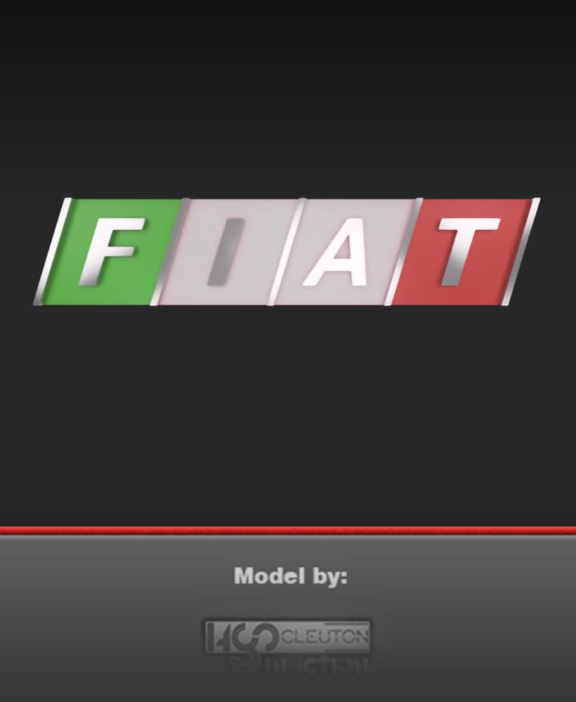 Emblemas Fiat Classic Multicolor italian 3d model