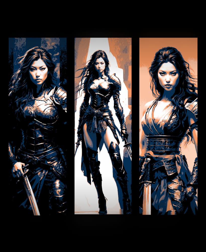 Mulan - the swordswoman and the warrior - Set of bookmarks 3d model