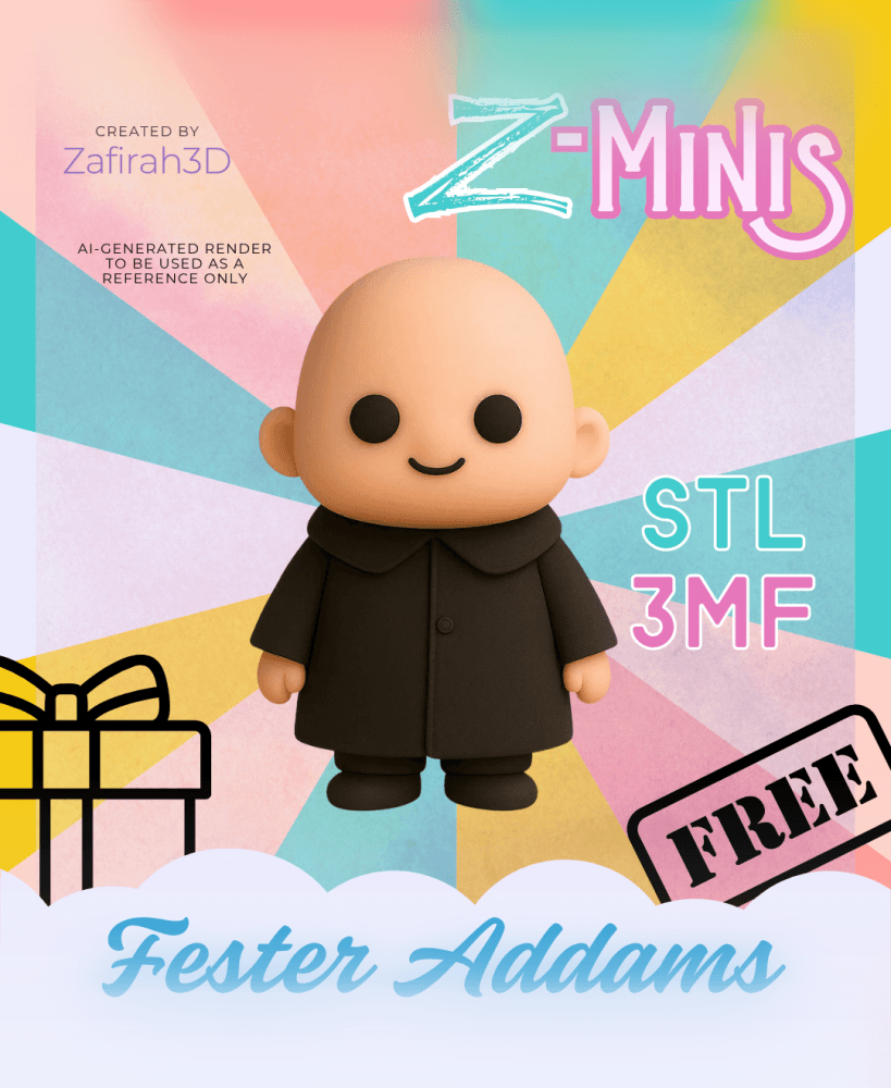 Z-MINIS FESTER ADDAMS FOR FREE 3d model