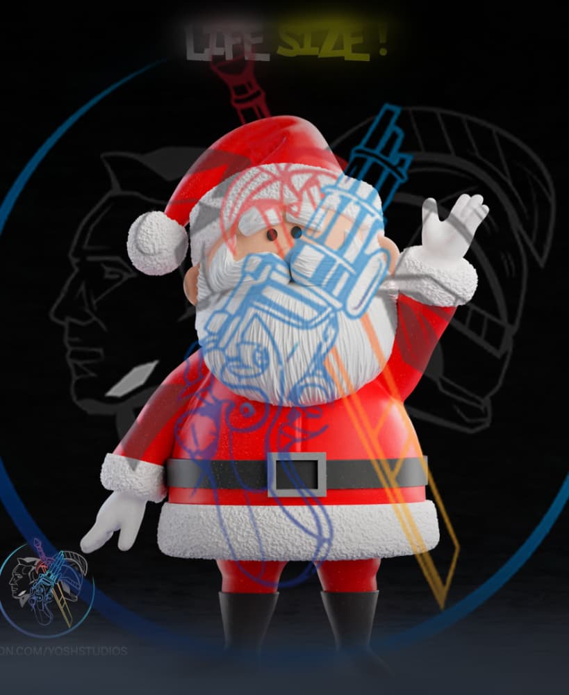 Life Size Santa 3D Printer STL file 3d model