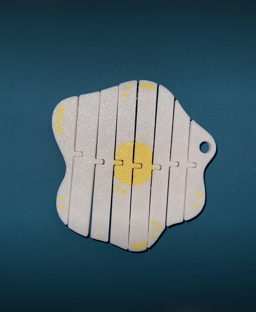 Flexi Egg Keychain 3d model