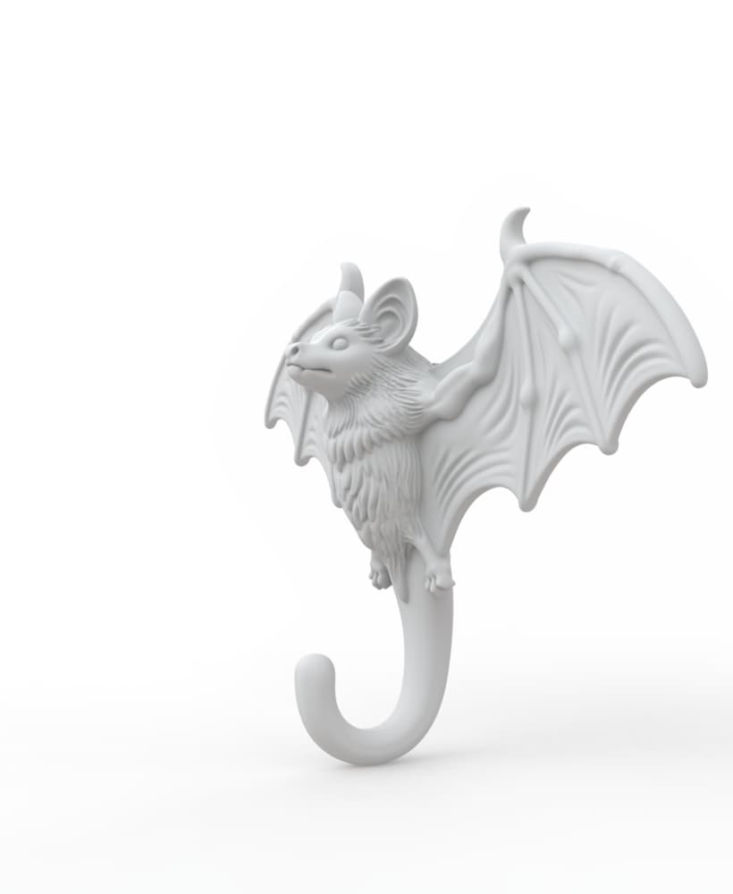 Bat Key Hook for Wall 2 3d model