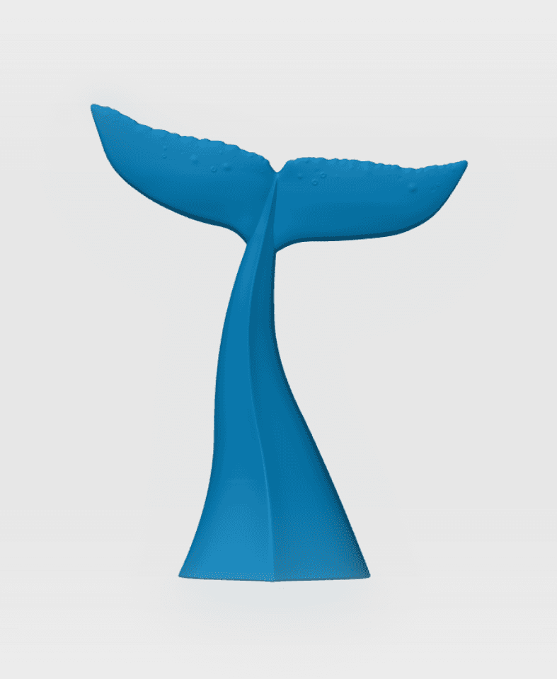 Whale Tail Decor 3d model