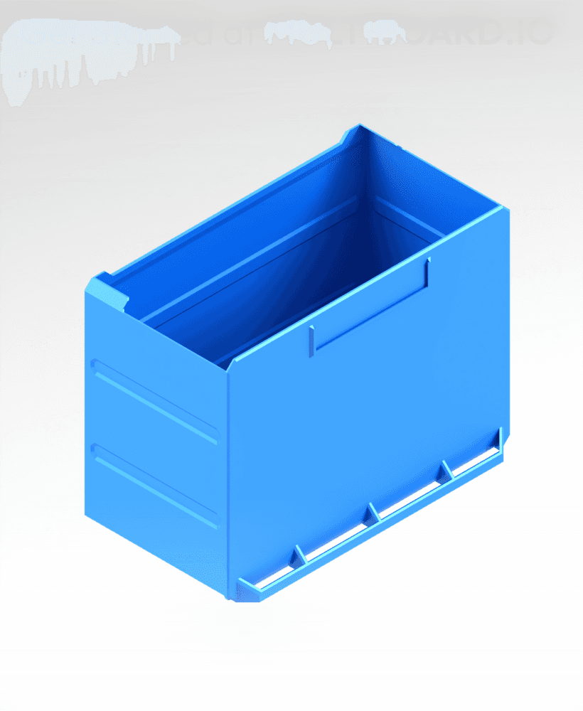 4x3x2 LU - Labelled - Magnetic - Simple Multibin Drawer 3d model