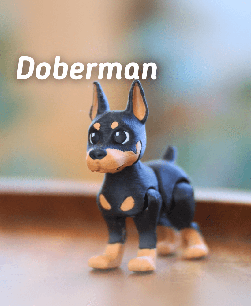 Doberman - Articulated Ludo Dog 3d model