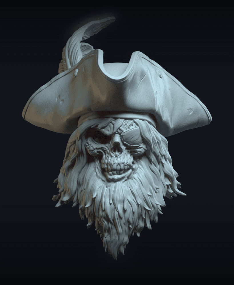 Seawolf v1 Action Figure Head 3d model