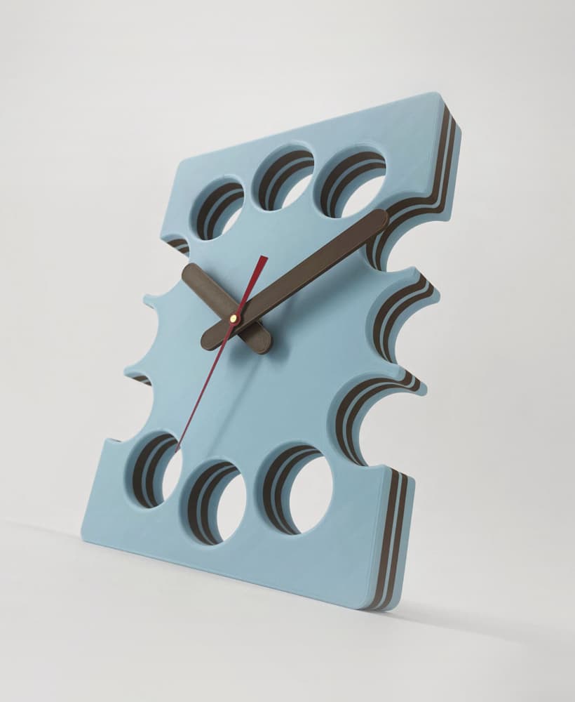 Slice Clock - Wall Desk Kitchen Clock 3d model