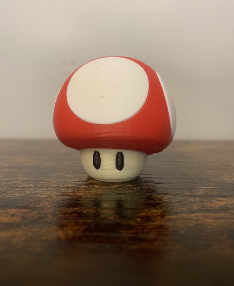 Super Mario Power Up Mushroom (pre-painted .3mf included) 3d model