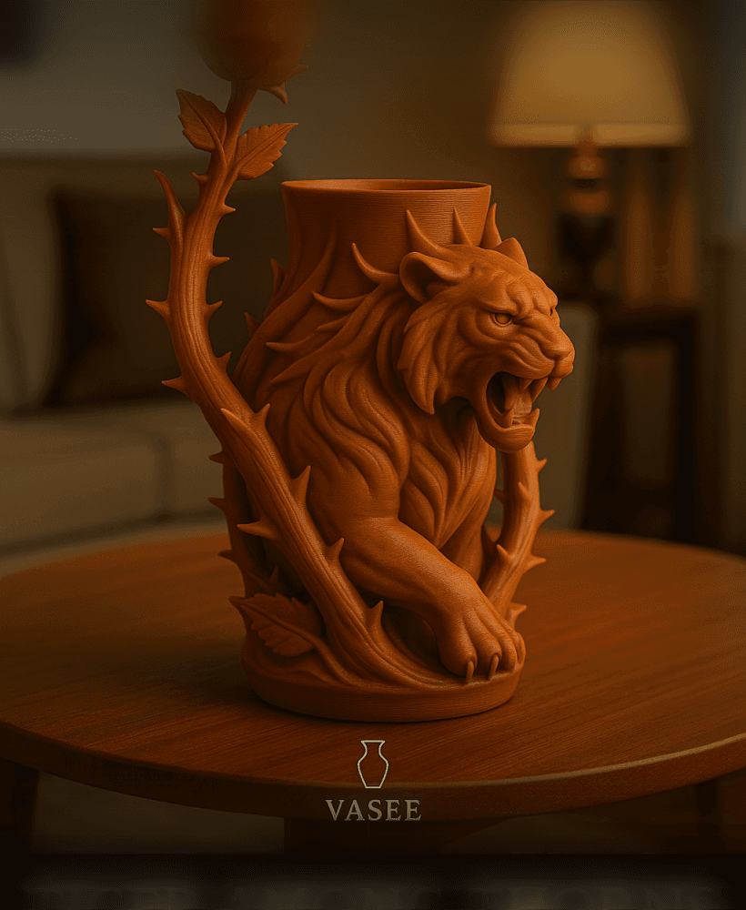 Vase Art β tiger organizer pot with bold energy 3d model