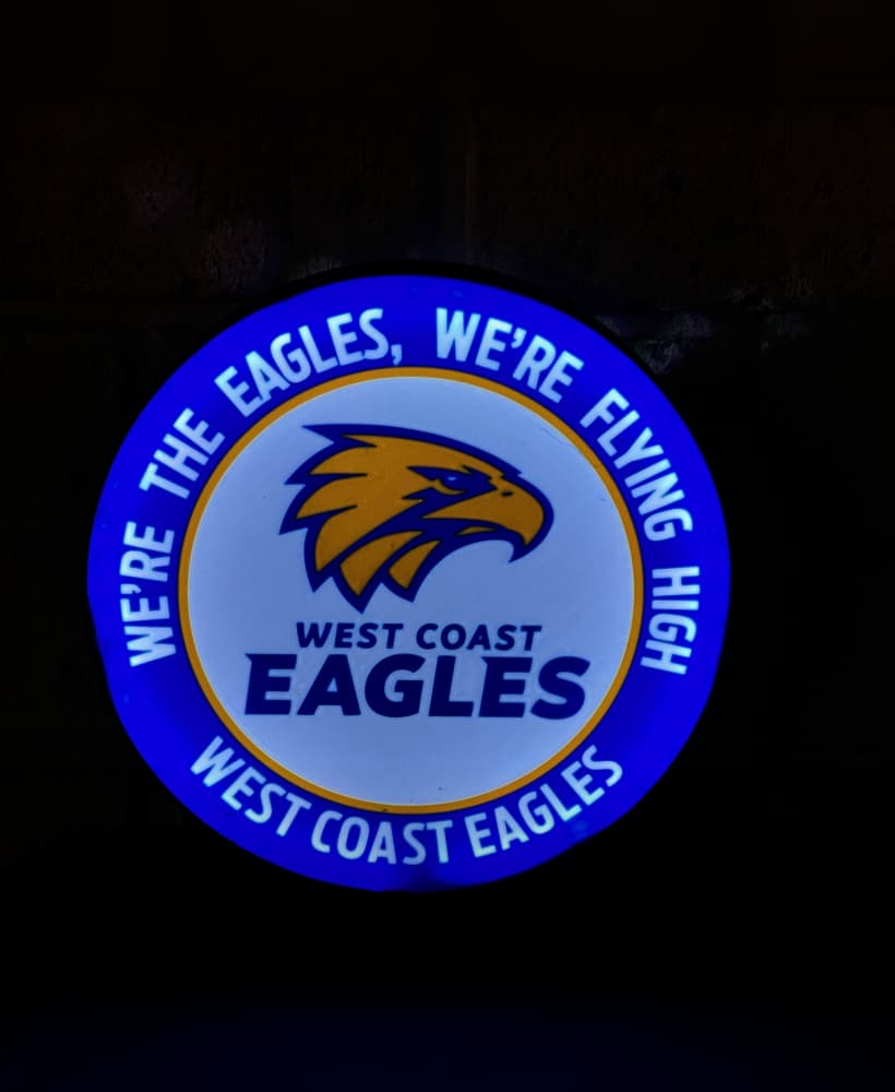 West coast Eagles football club Aussie rules Light box / lamp 3d model