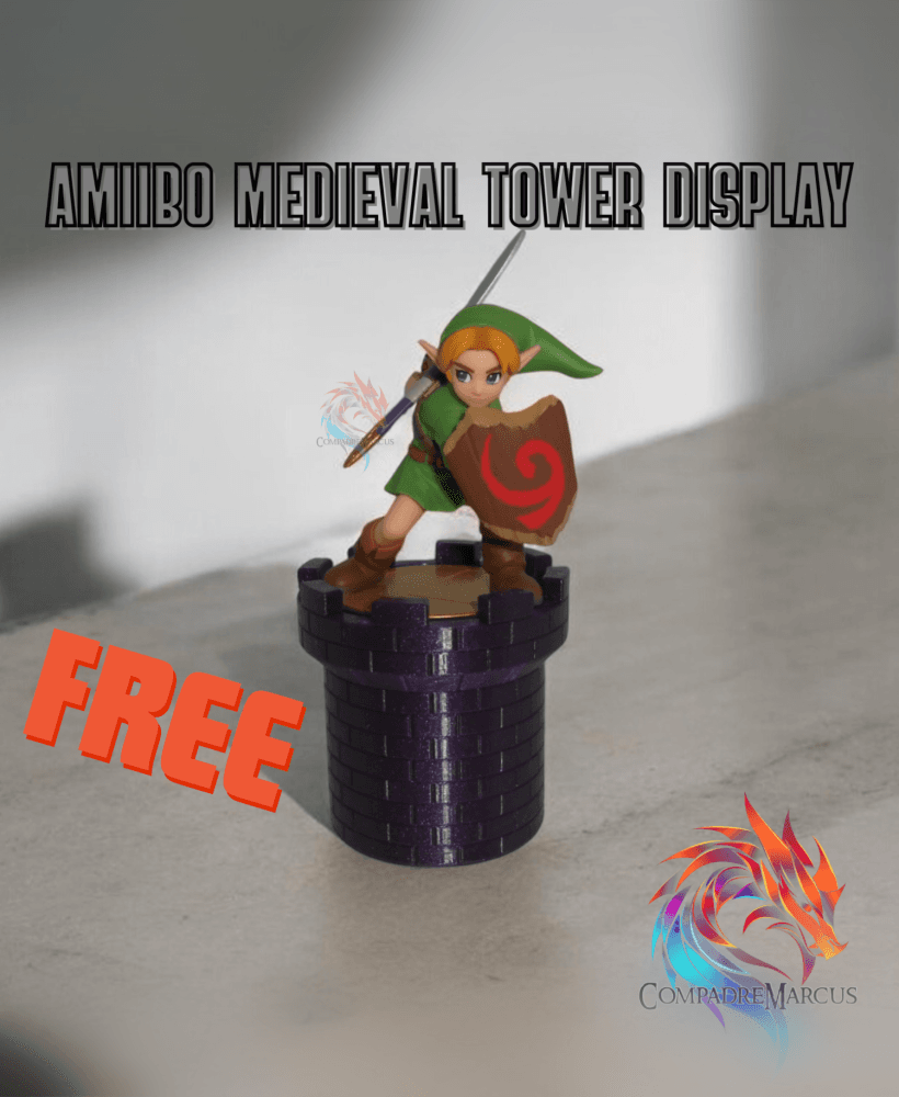 Medieval tower amiibo display / no supports / 3mf included 3d model