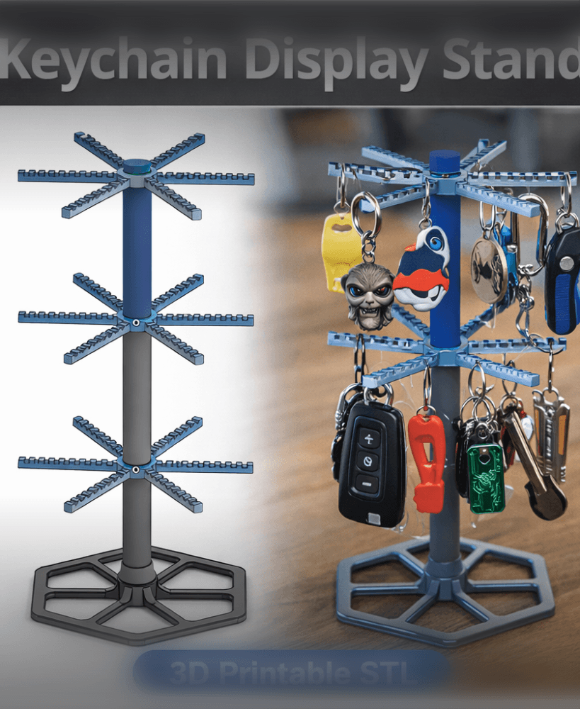 Keychain Display Stand 3d model