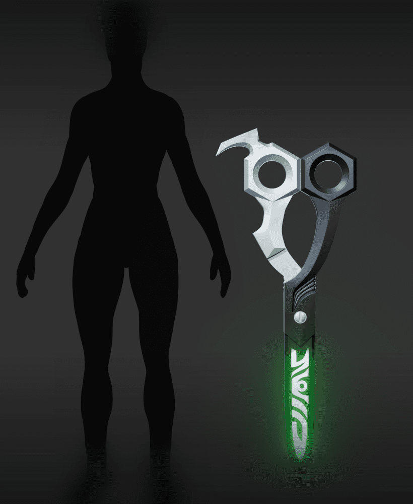 The Reaper real size Riyo weapon cosplay prop GACHIAKUTA 3d model