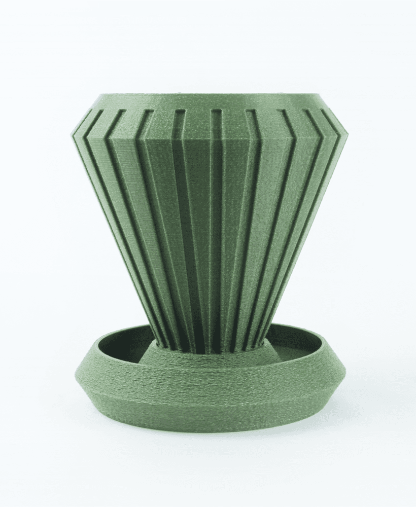 Lune Planter STL 3D Print File, Home Decor Planter for Plants, Flowers, and Orchid 3d model