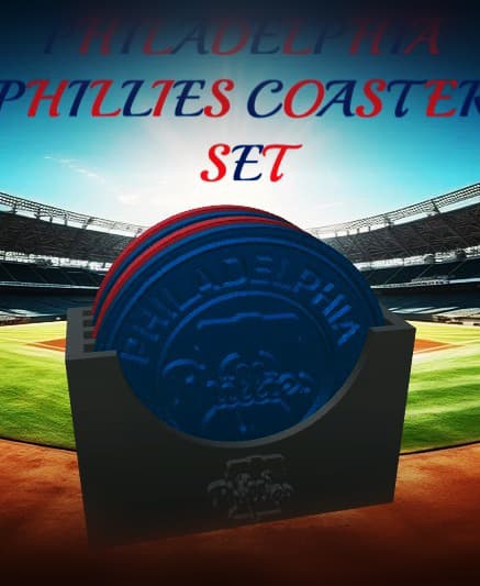Philadelphia Phillies Coaster Set (MLB) 3d model