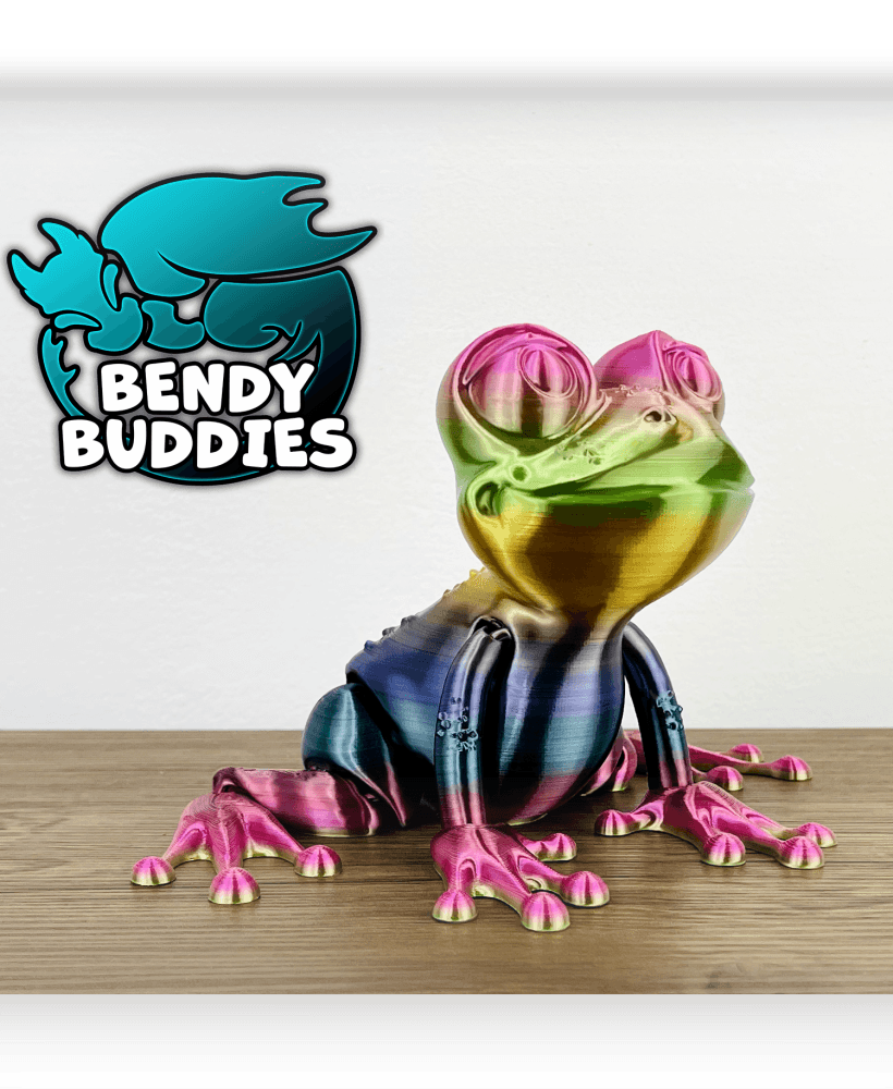 Froggy Frog / Toad Articulated / Print-in-Place Marsh Reptile / Cute Swamp Dweller / Jungle Creature 3d model