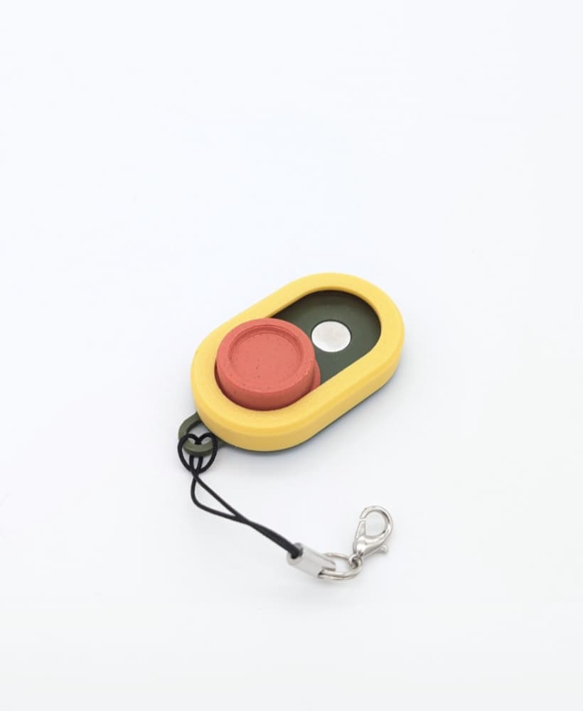 Magnetic Fidget Slider with Keychain, Concave Mini SensoryToy, Quiet Enhanced Focus 3d model