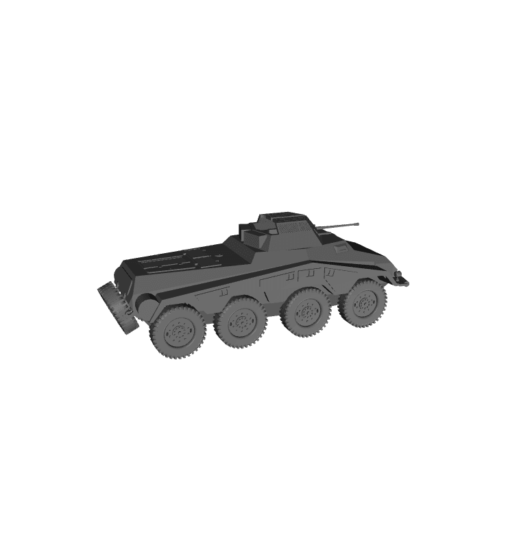1/48 Scale German Schwerer Panzerspahwagen SdKfz 234-1.stl 3d model