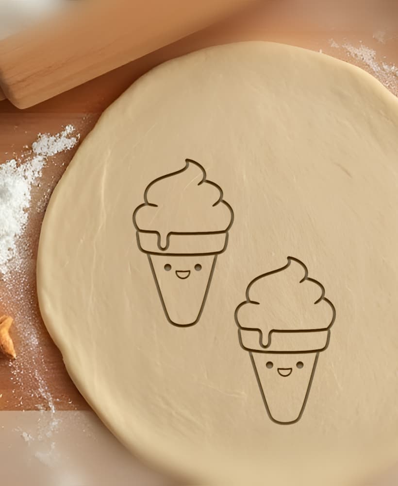 Ice Cream Cookie Cutter, Biscuit Cutter 3d model