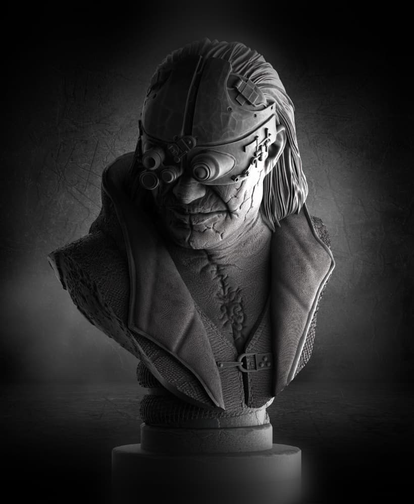 Victor Gideon bust (Pre-Supported) 3d model