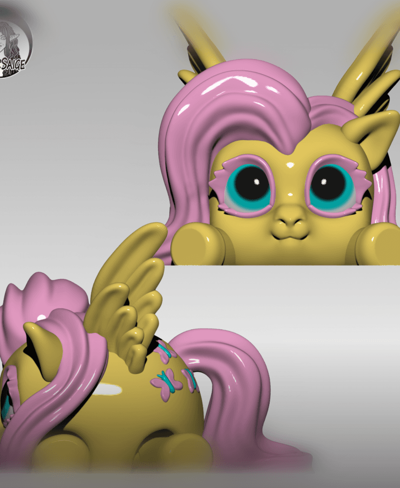 Butterfly Pony Puff - Extra Model 3d model