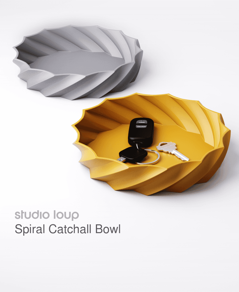 Spiral Catchall Bowl 3d model