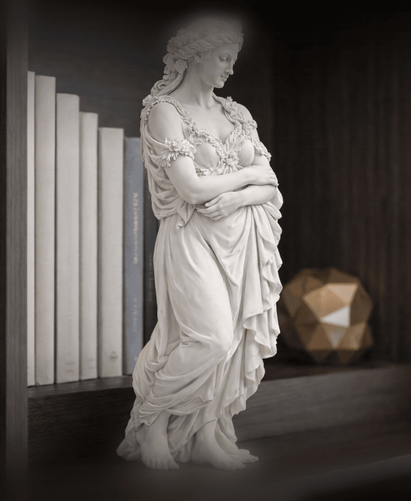 Floral Motherhood Goddess Statue STL – Classical Maternity Sculpture for 3D Printing 3d model