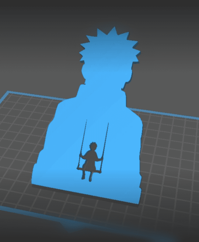 Silhouette de Naruto 3d model