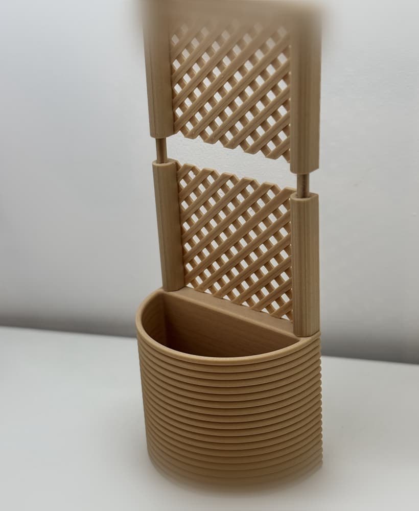 Modular Planter with Infinite Trellis – Stackable System with Water Reservoir & Assembly 3d model