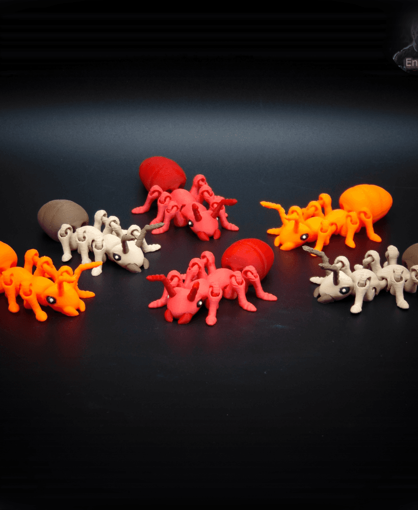Articulated Ant - Print in Place - No Supports - Multicolor - Keychain 3d model
