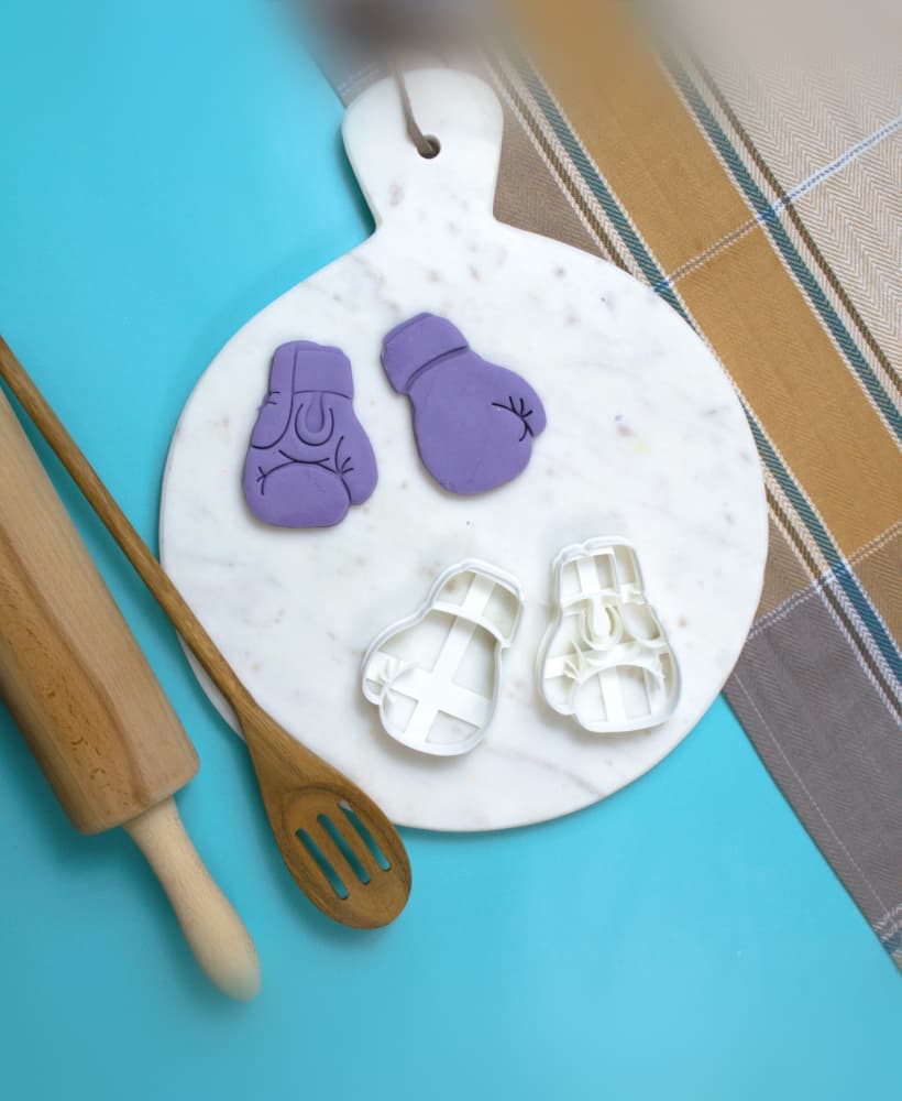Boxing Glove Cookie Cutter Set 3d model