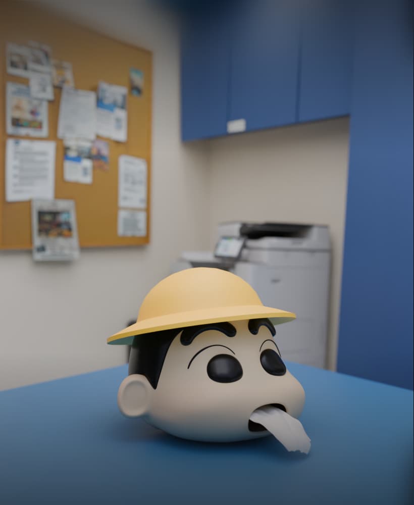 Shin-chan Tissue Box 3d model
