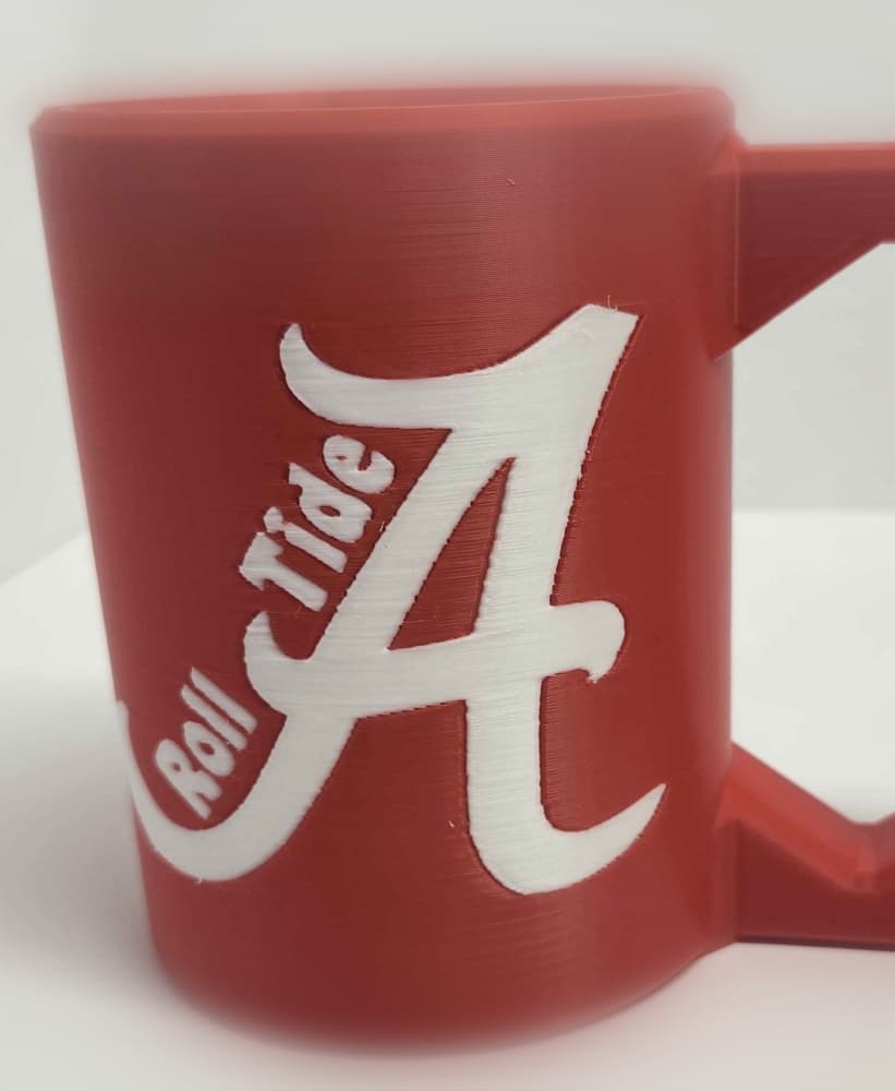 Roll Tide Crimson Koozie with Handle – University of Alabama Inspired 3d model